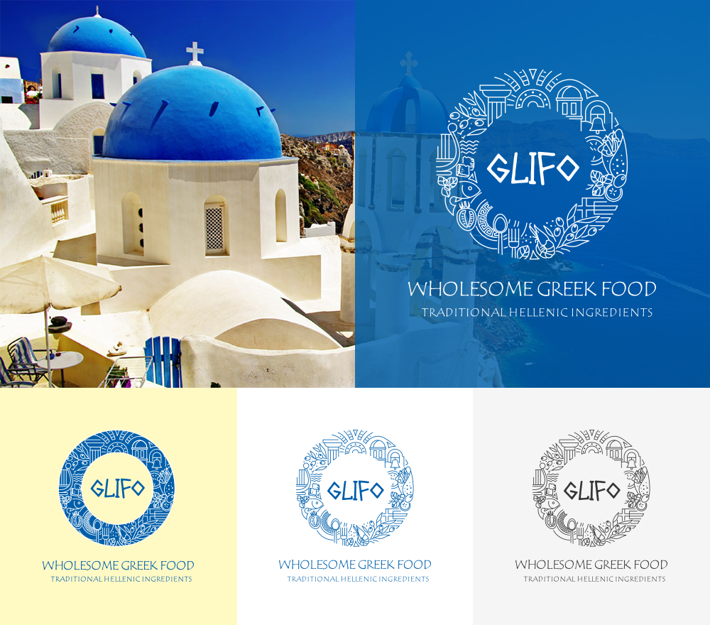 Food  Greece logo Logo Design