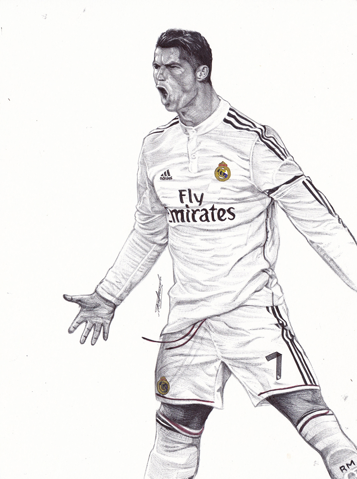 Cristiano Ronaldo Portrait Drawing A4/A3 Giclee Print Artology - Etsy Canada-saigonsouth.com.vn
