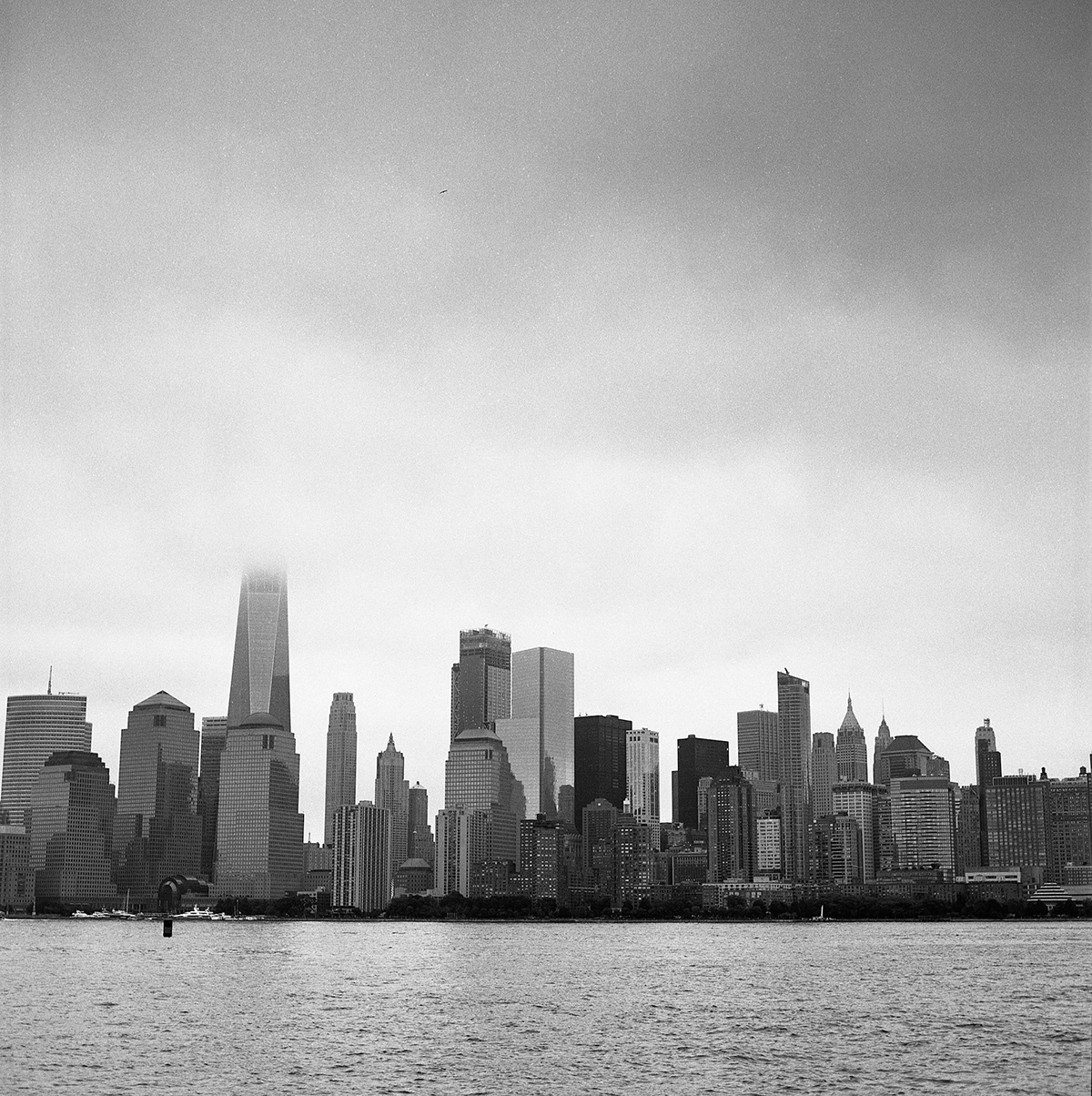 New York skyline film photography ilford film hasselblad500cm foggy b&w