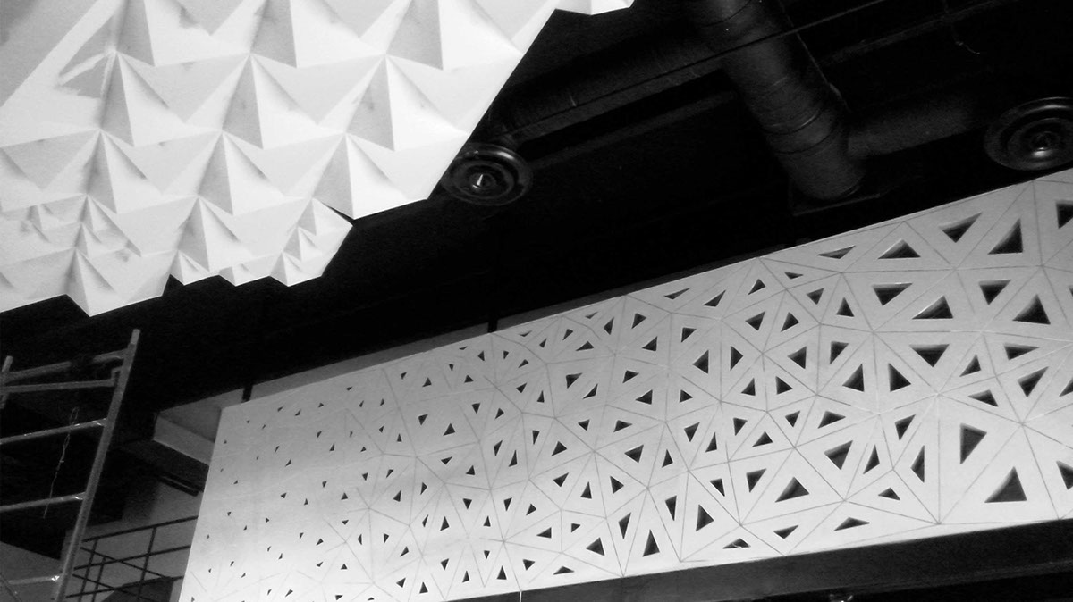 parametric pyramids restaurant mexico ceiling Grasshopper parametric design Mexican Architecture Fabricacion Digital digital fabrication arquitectura