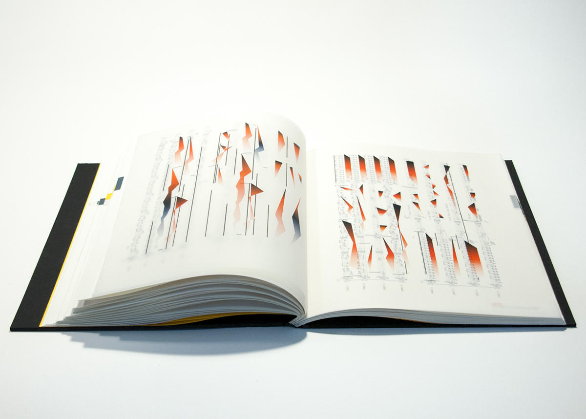 book design hard cover Publications Illustrator transparent stab bind french folds thesis