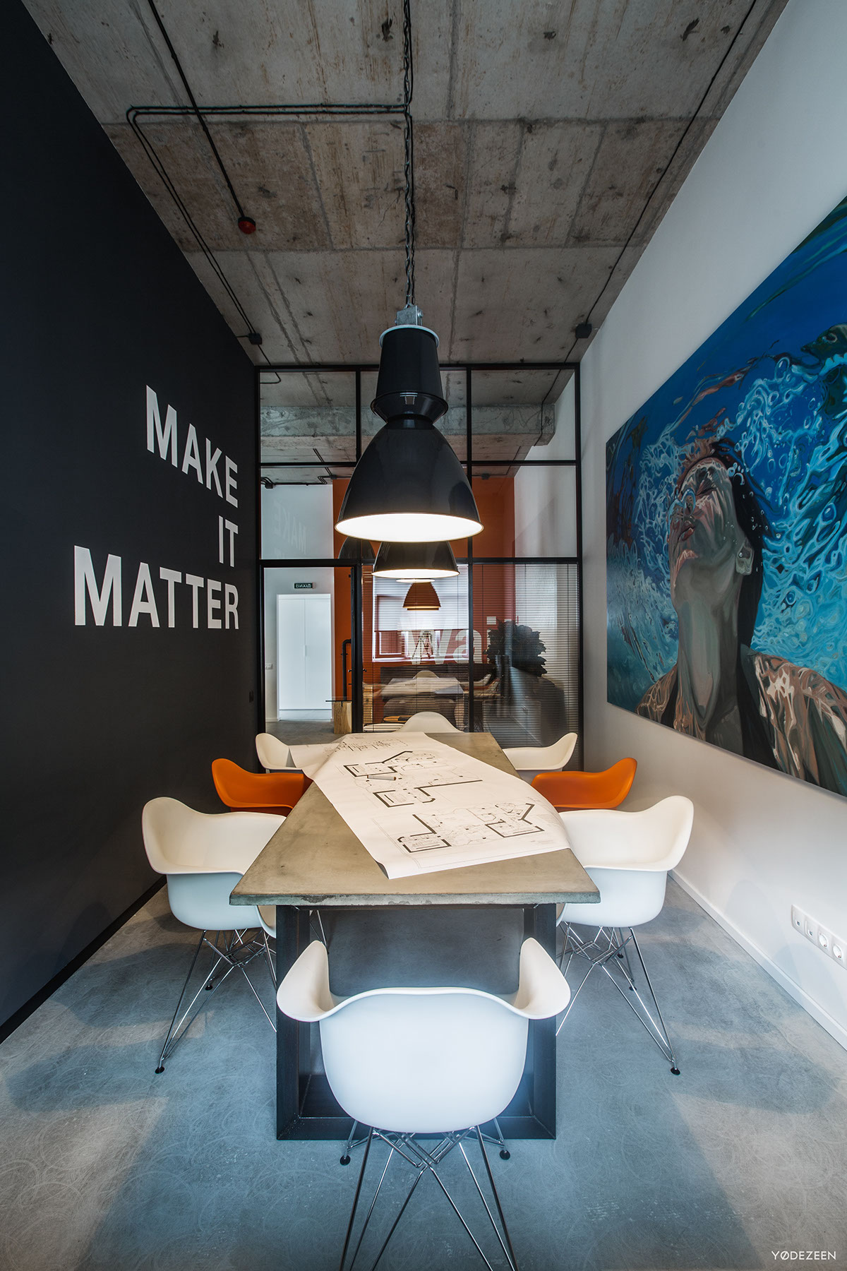 Interior design yodezeen LOFT Office industrial ufficio moderno