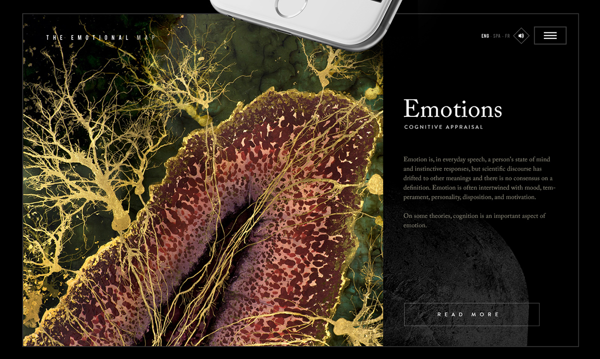 microsite Experience brain art neuronal impulse website experience Website Web web interaction app apple watch UI ux