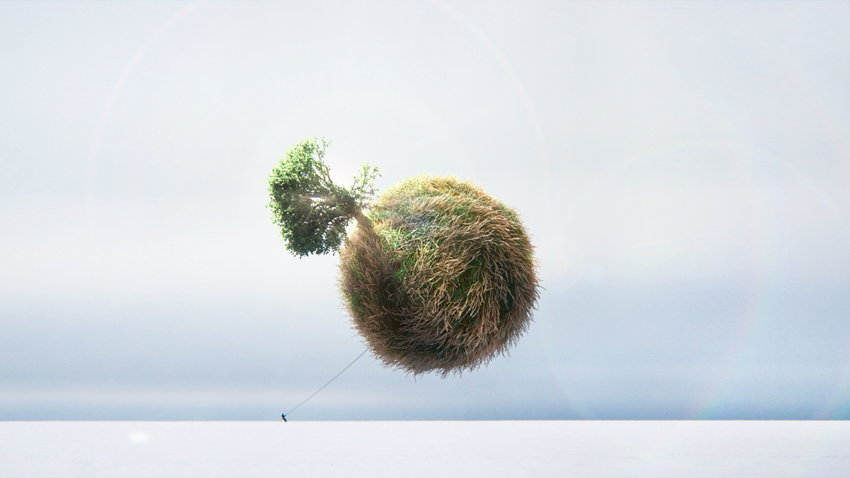 Tree  imaginary SKY personal digital art 3D director story desert line green vegetation human