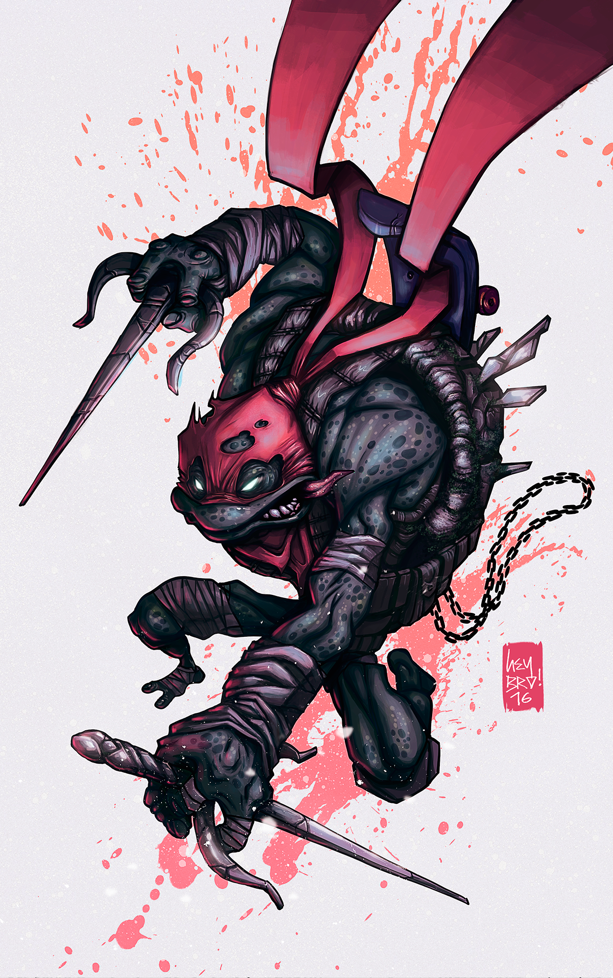 TMNT Ninja Turtles Cover Art Fan Art ninja foreshortening poster tortuga ninja warrior