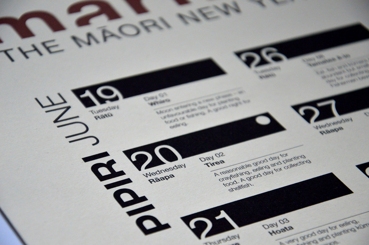 Matariki calendar Booklet