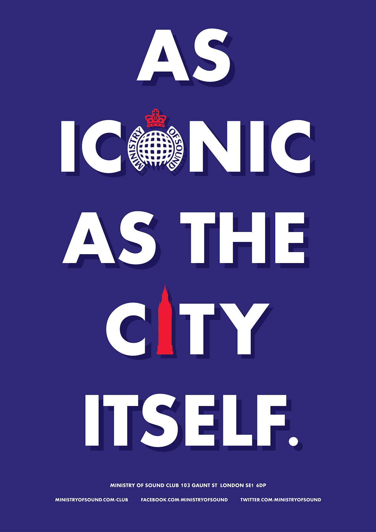 Ministry of Sound dj London type poster