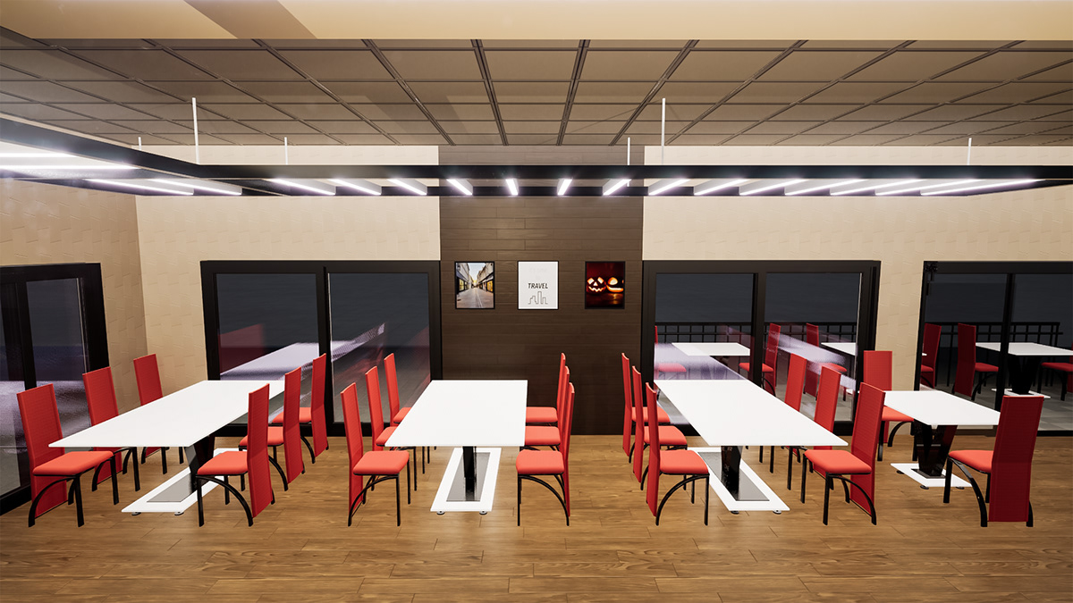 Restaurant Interior Design (Subway Style)