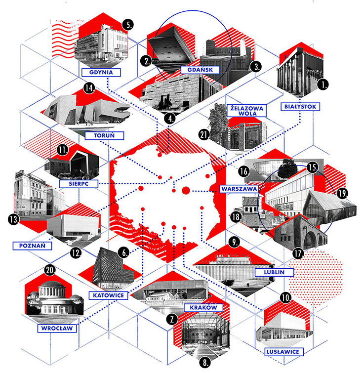 map architecture infographic collage iinfographic