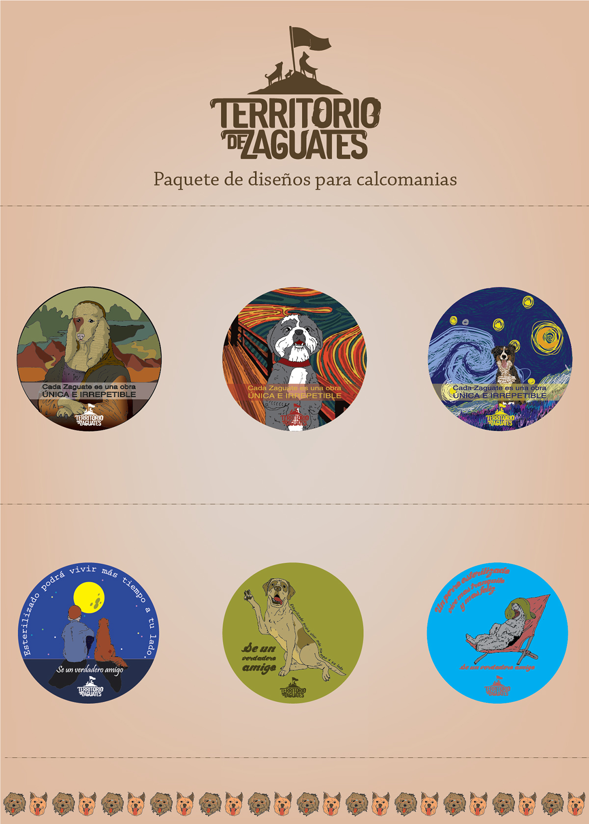 Territorio de Zaguates stickers Bien Social