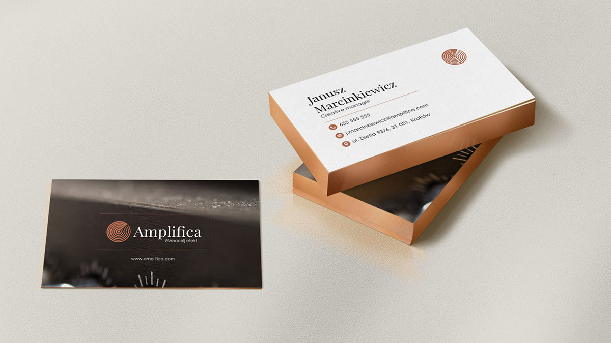 amplify logo design Website print motivation copper business