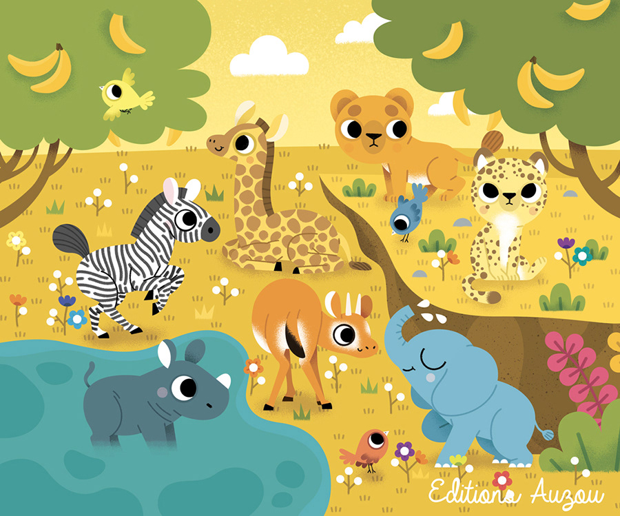 illustrazione marta sorte auzou edition book children animals