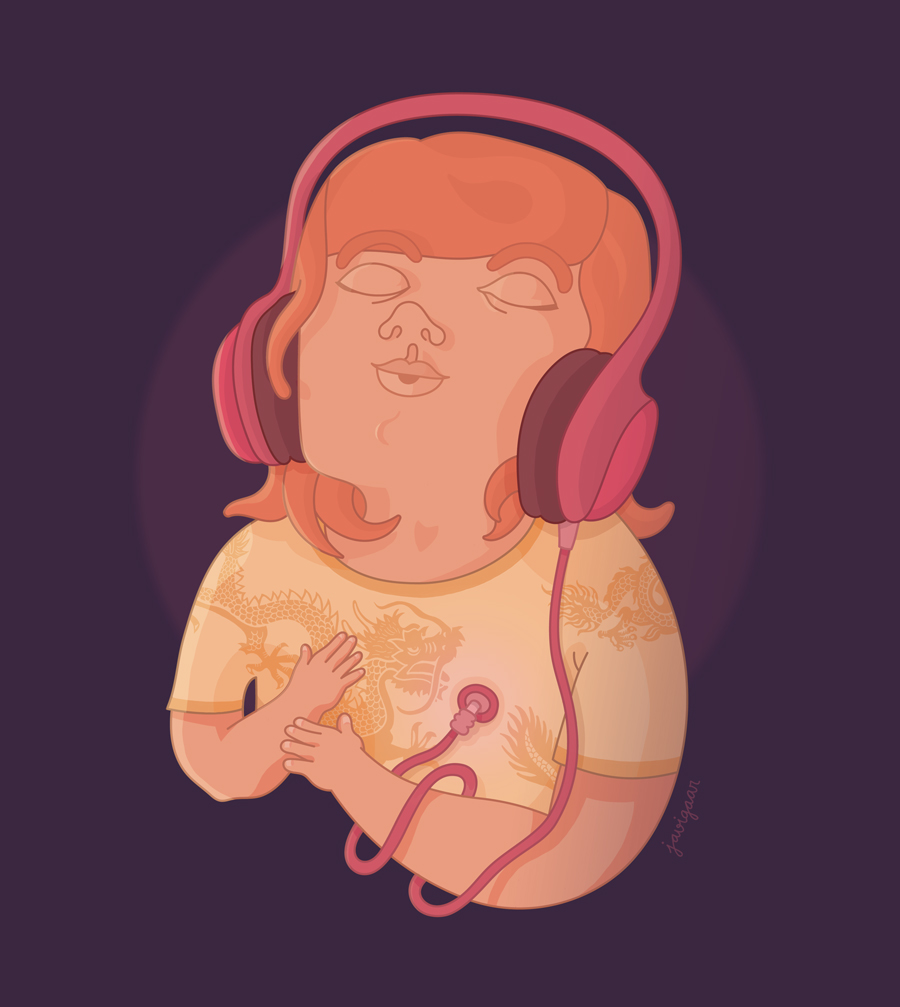 music heart kids headphones enjoy ginger