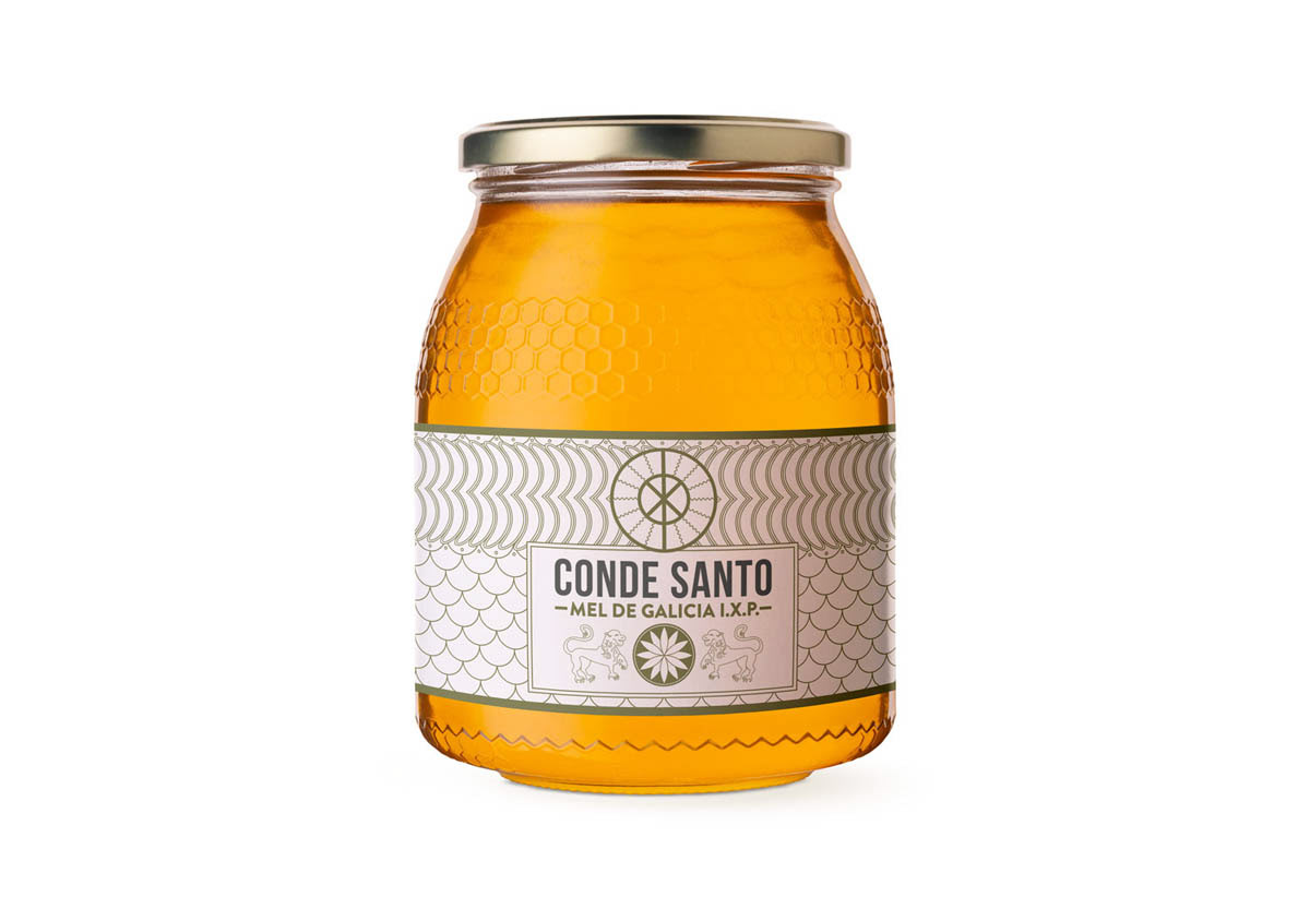 miel honey Packaging packagingdesign Label sacred geometry graphicdesign typography   etiqueta bee