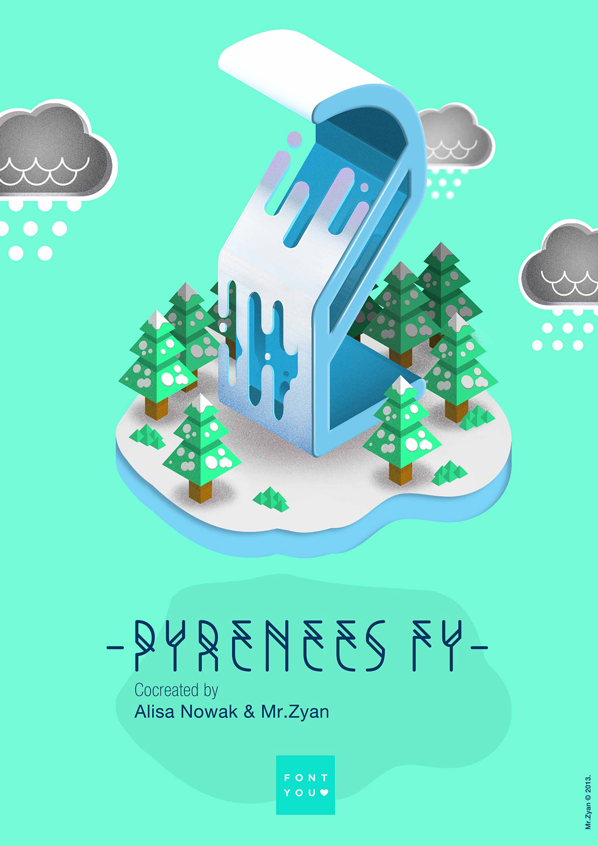 pyreneesfy pyrenees fontyou type typefont Display tipografia typedesign rune Geometrical Urban Alchemist snow