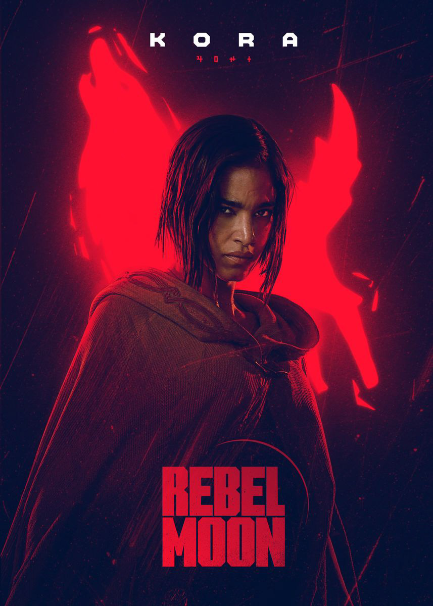 zack snyder key art Poster Design Netflix montage character poster movie poster Scifi rebel moon