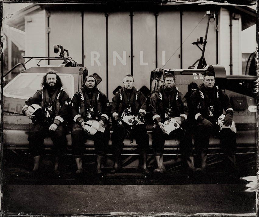 Lifeboat Station Project lifeboats RNLI group portrait portrait crew wet plate wet plate collodion Ambrotype norfolk wells maritime nautical