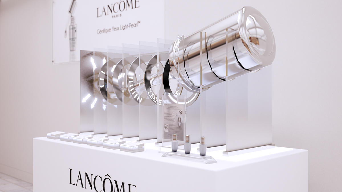 Bàn trưng bày Lancome Genifique Light Pearl - Công ty TNHH Quảng cáo Minh Thành L.H.P