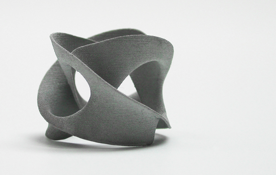 3d printing digital metal stainless steel Ordstark Logotype mesh complex geometry symbol virtual additive manufacturing