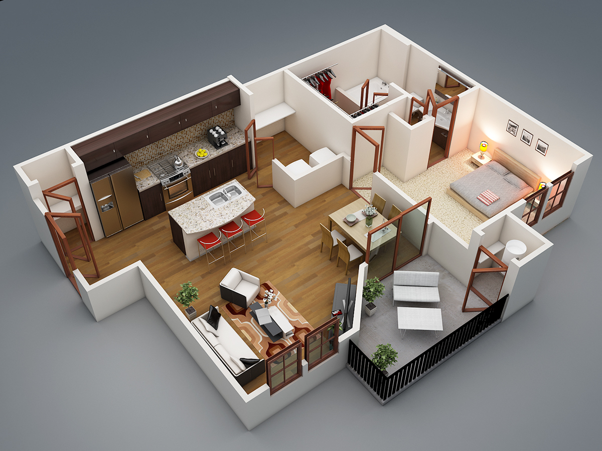 3D floorplan architecture interior design  photoshop real estate visualisation vray render