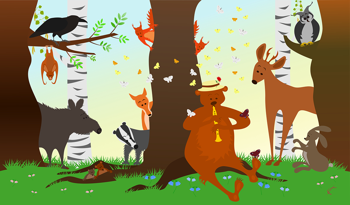 Inkscape illustration illustration + Behance vector graphics animals children books