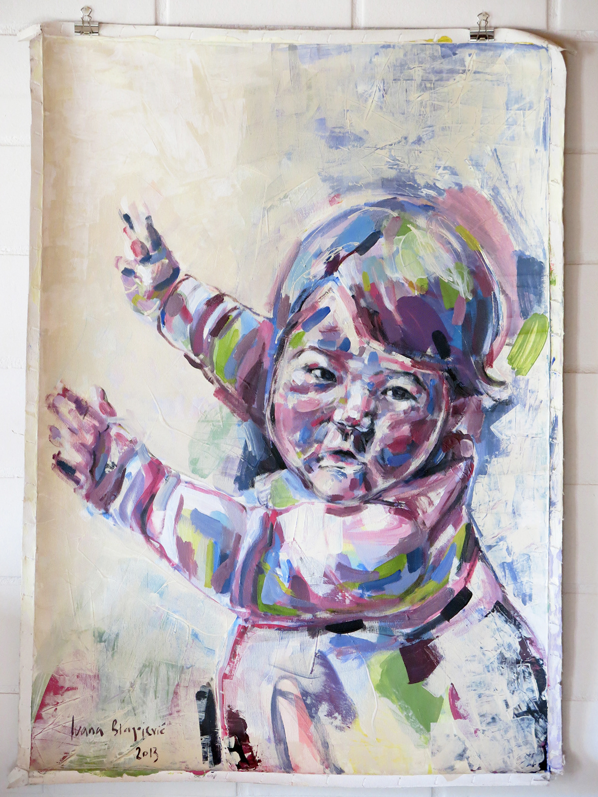 portrait childern colours acrylic people charachter canvas face art arts detail water cool effect