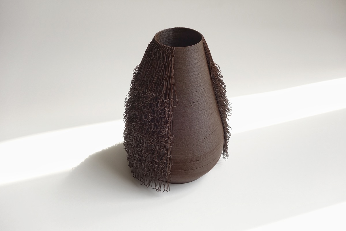 Coconut wood 3dprint 3dprinting gallery limitededition aybar design art Vase