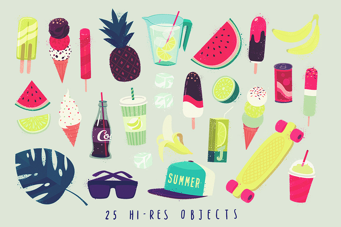 color fresh fruits hi res icons inkless minimal Patterns textures vector