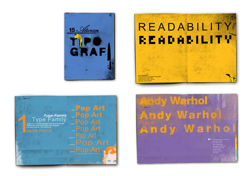typographic book Andy Warhol pop-art rules important designer