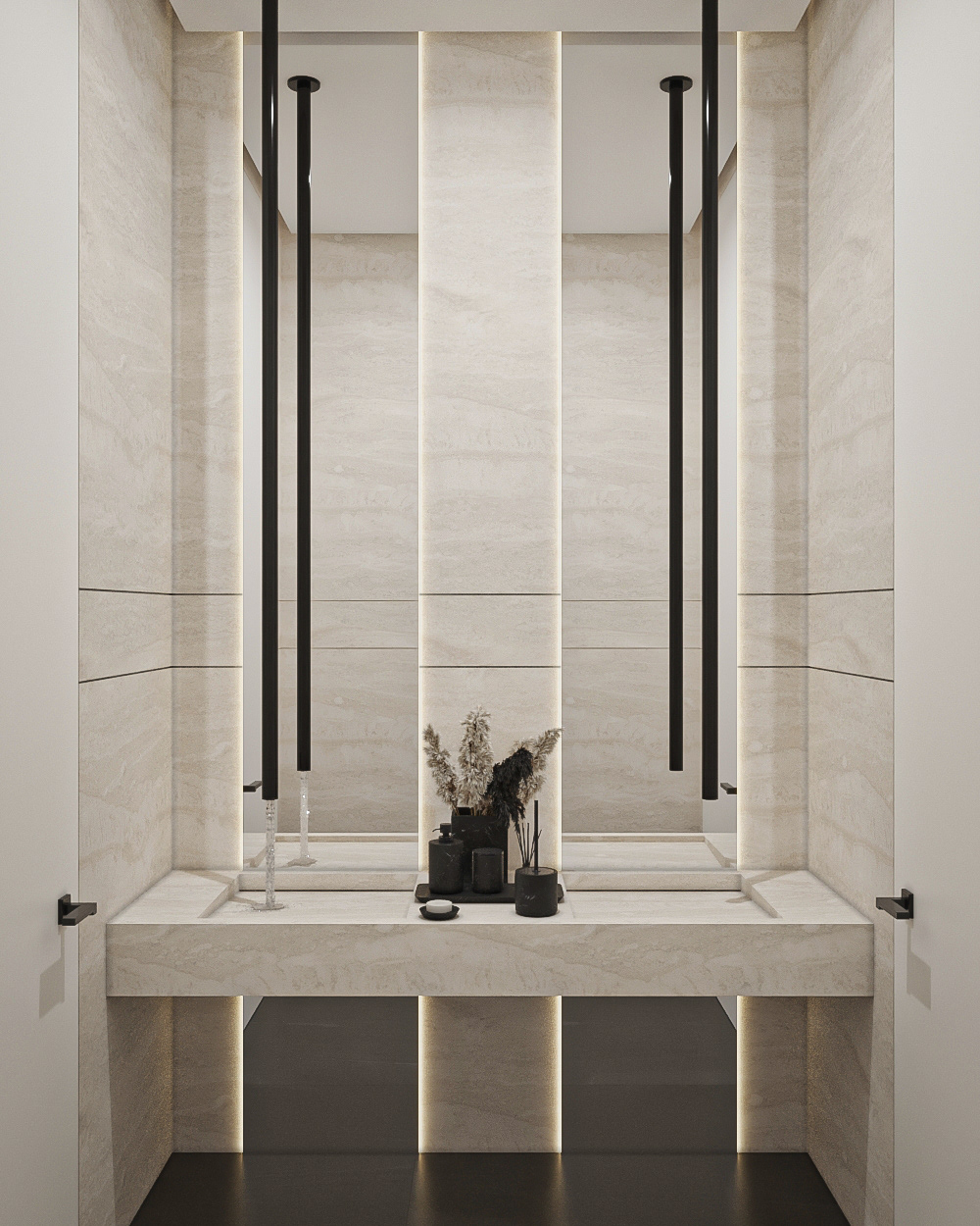 corona 3ds max Render visualization architecture modern interior design  lavatory Interior