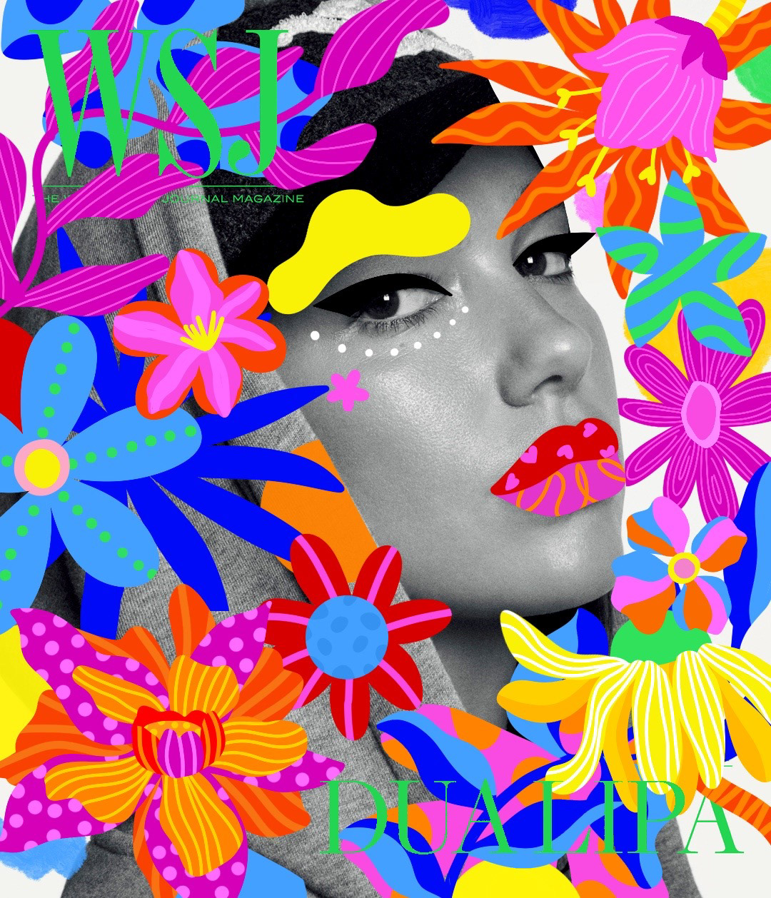 andreea robescu art Digital Art  fashion illustration florals ILLUSTRATION  mixed media painting  