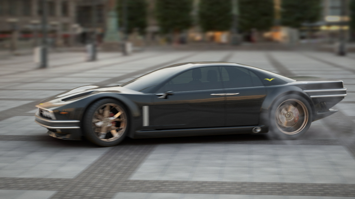 concept car sports sedan concept vehicle enkil car design animat Retro