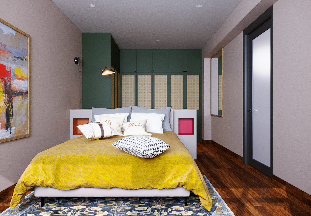 3ds max abstract colorful corona interior design  Pop Art Render vibrancy vibrant visualization