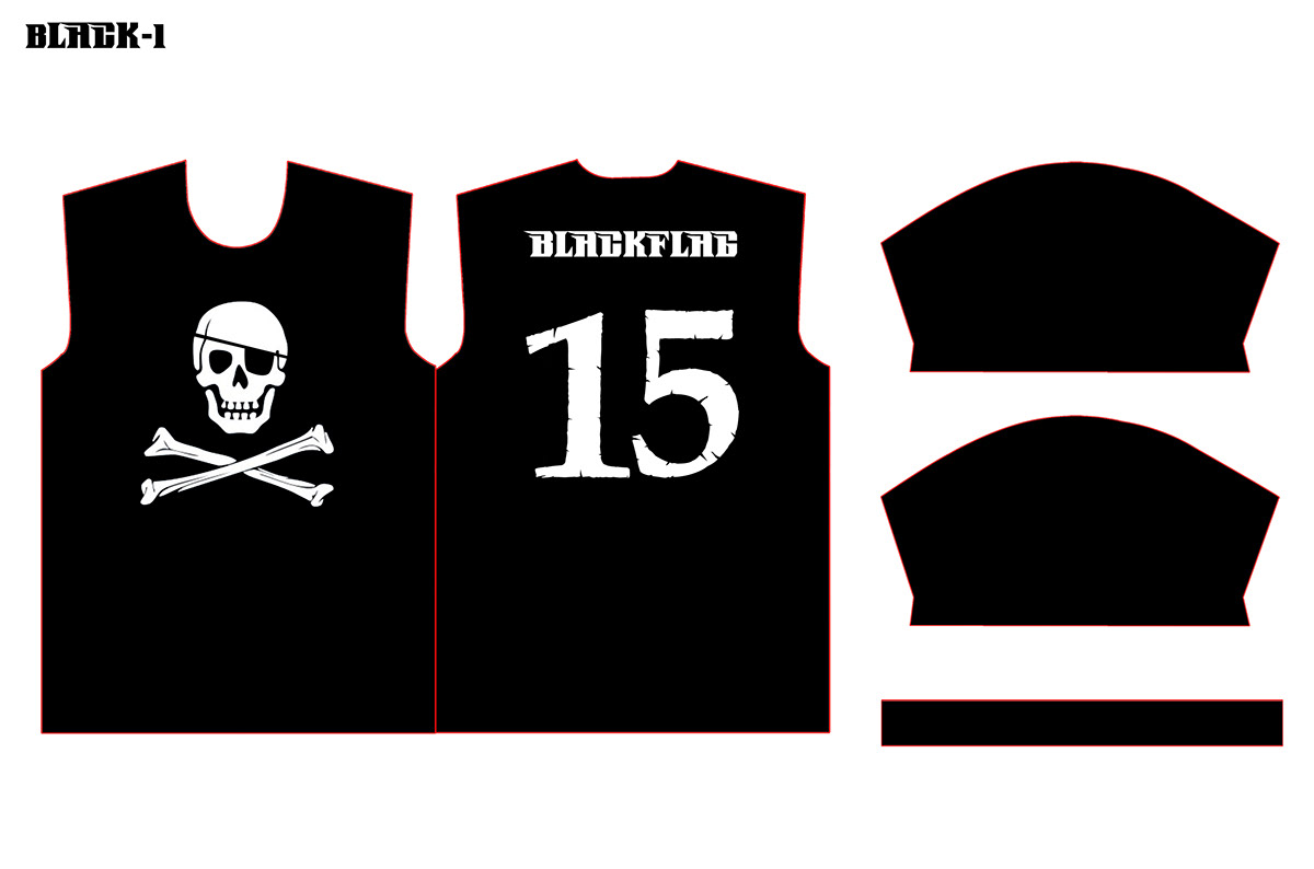 jersey ultimate frisbee blackflag full sublimation sports attire
