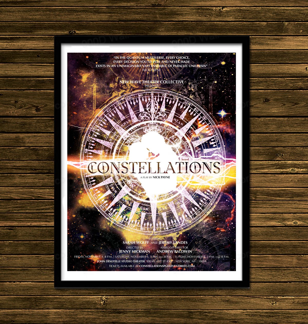 play broadway theater  Constellations promotional poster theater poster new york city