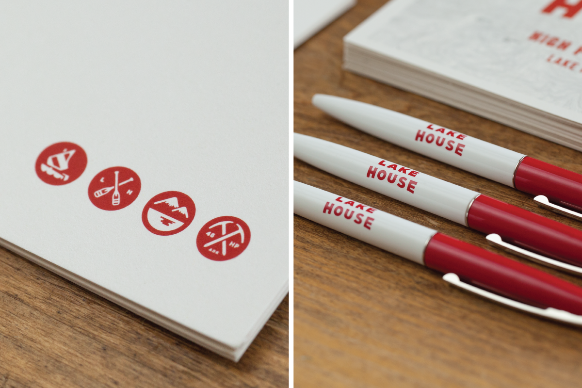 tag collective hotel Hospitality identity logo Collateral Stationery print red poster naming boutique Guest House