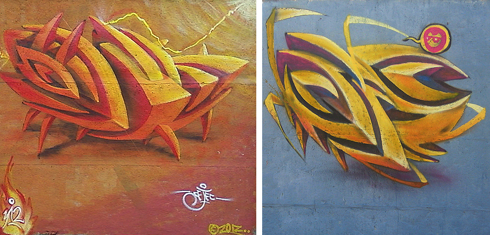 graff Street art wall 3D tribal rap paint Graffitiart graffitichile aerosol spray