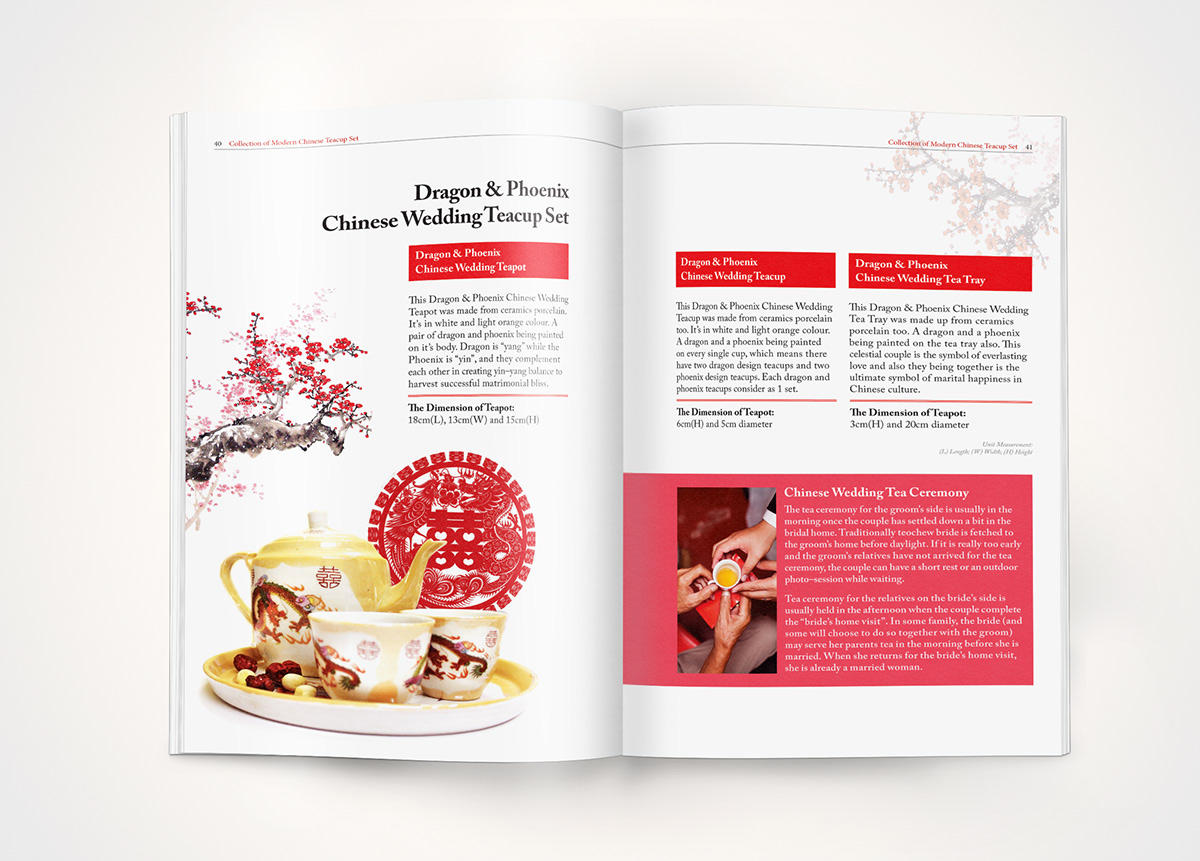chinese Teacups Sets catalogue book Layout tea information collections