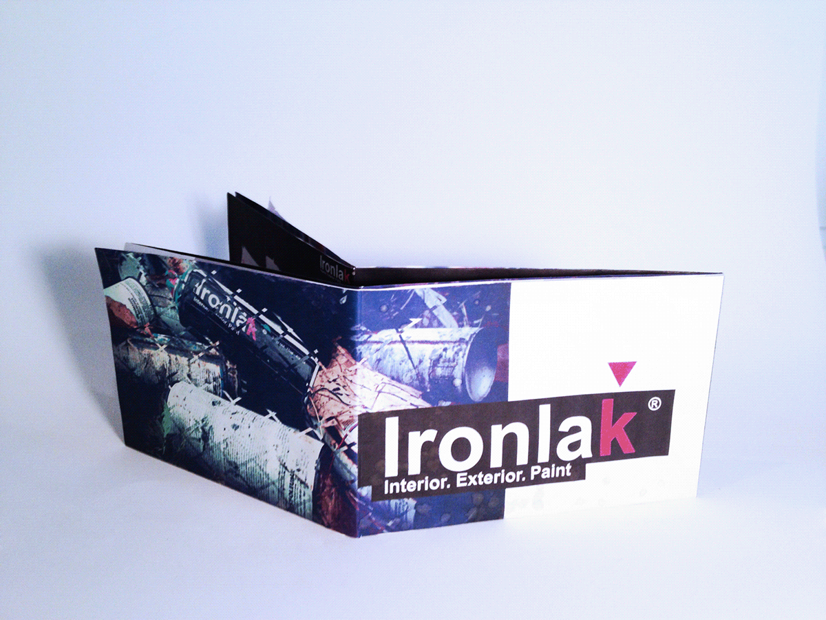 Ironlak spray paint wall double map fold ANNUAL report can fat cap pink dot paper