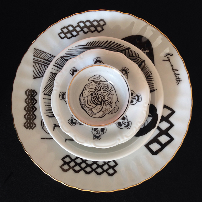 ceramic china ornament blackandwhite porcelain