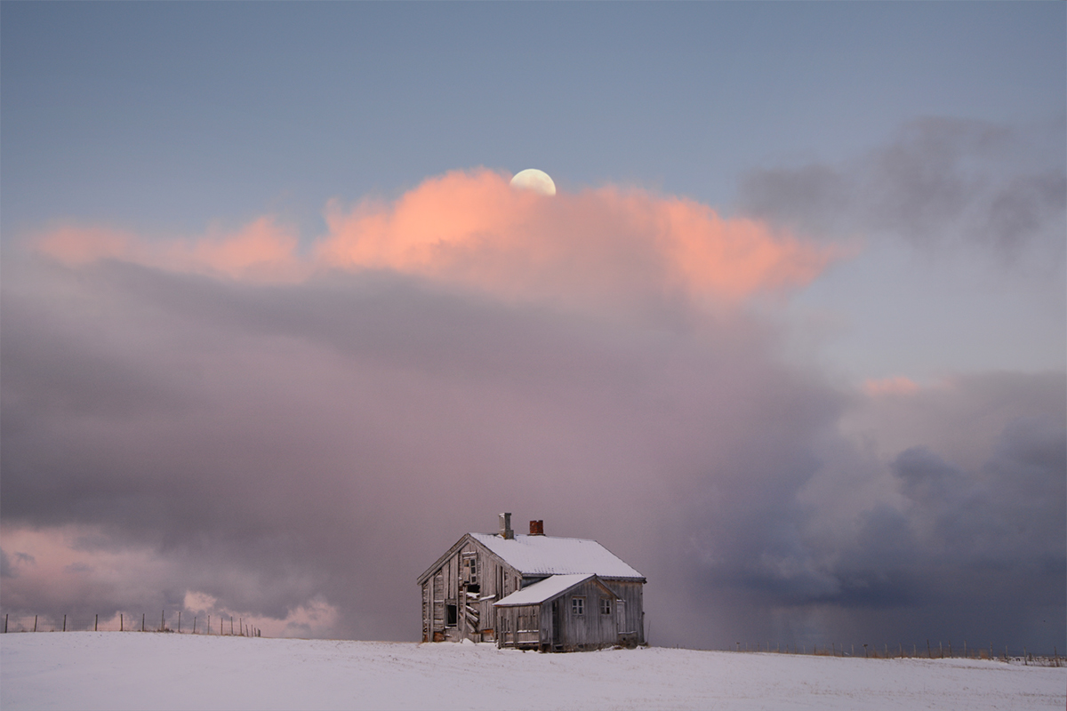 moon Arctic winter Landscape fineartphotography norway Nature