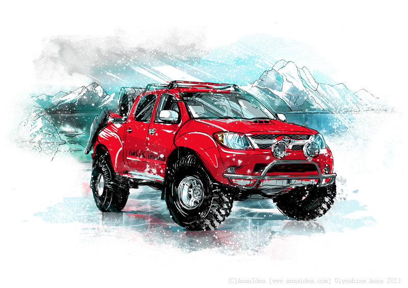 car Truck snow toyota Lexus Arctic Landscape winter cool ice