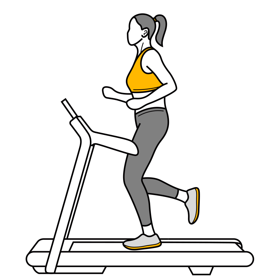 Treadmill exercise workout walking running line Drawing  ILLUSTRATION  gif animation 