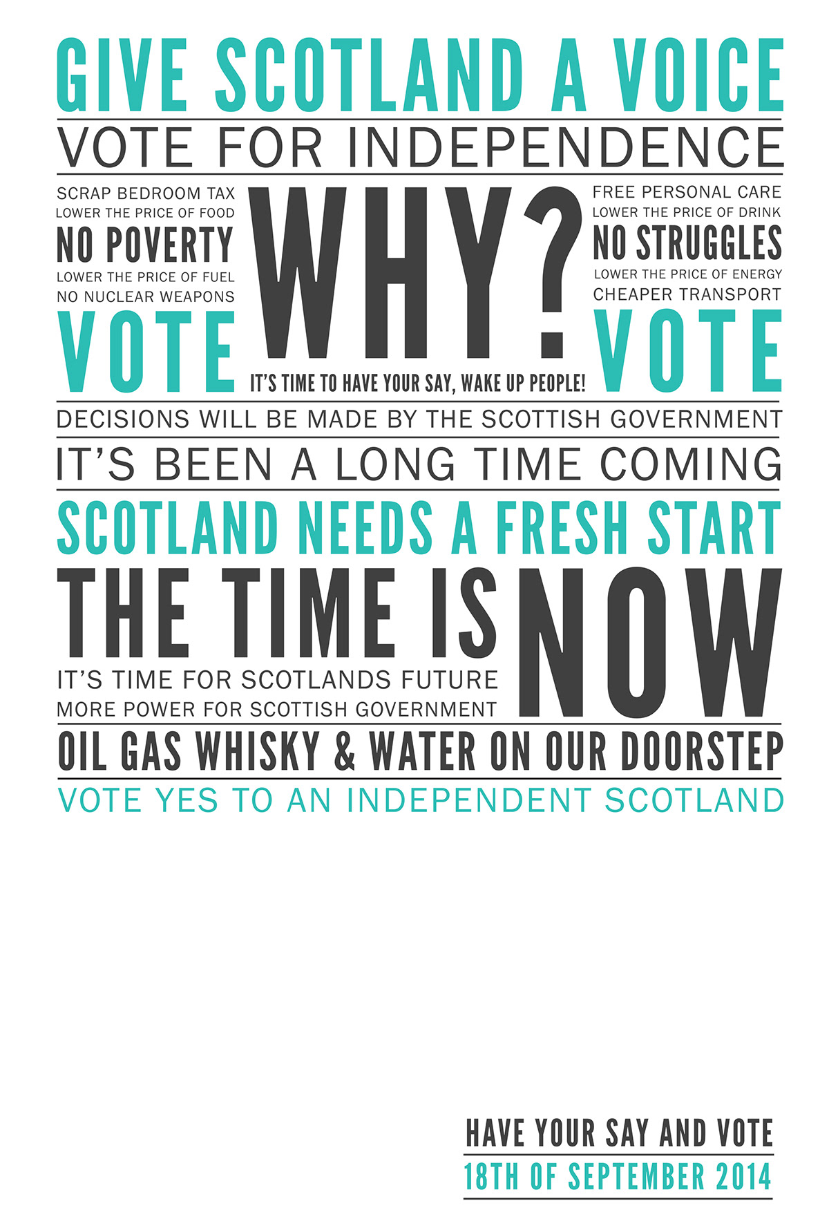 scottish scotland referendum campaign poster sketchbook tshirt power vote