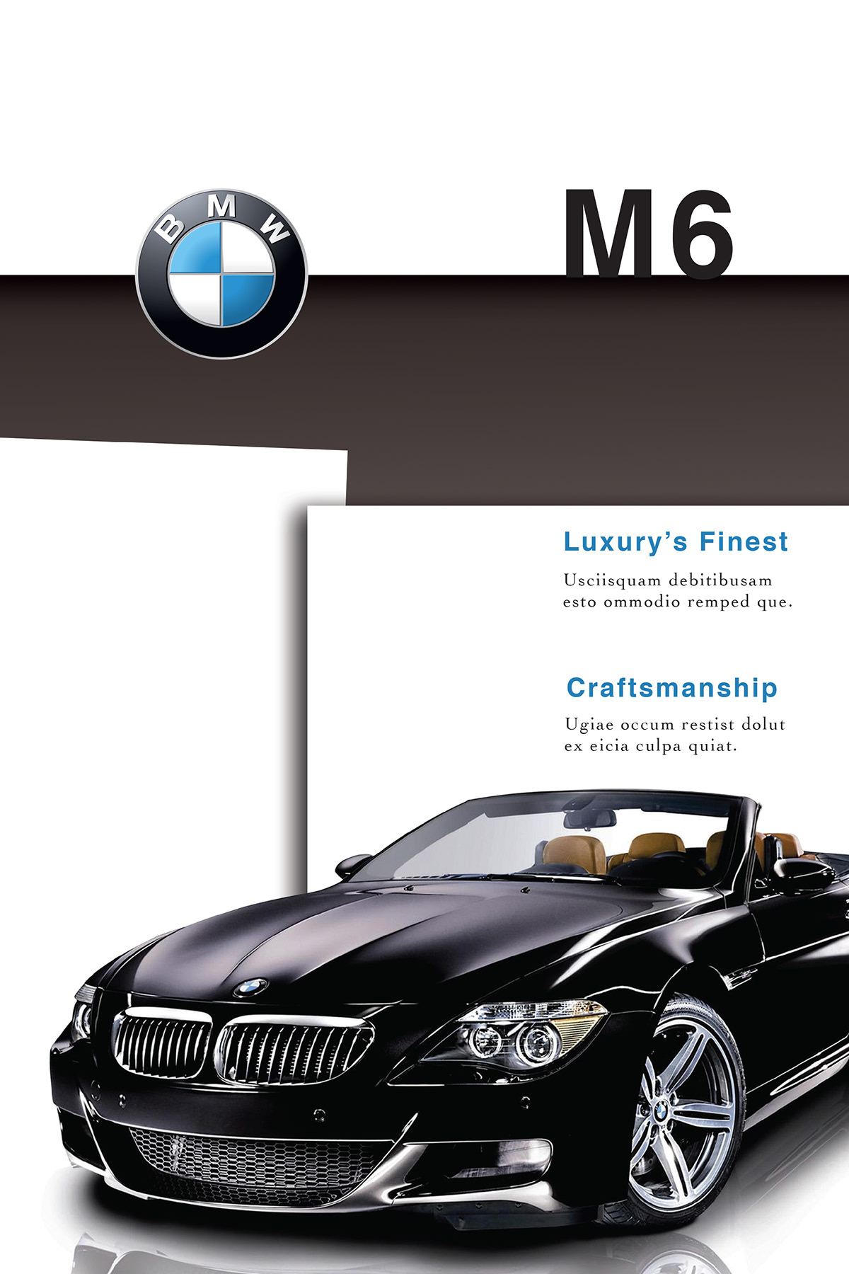BMW Cars automotive   automobile brochure spread detail ad catalog fast shiny cool car Layout print