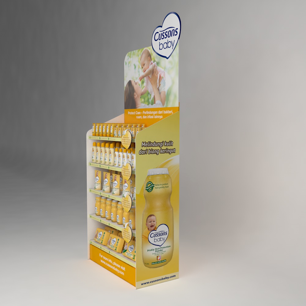 ttm Cussons Baby cinema 4d posm Product Display baby product lighting Protect Care physical render