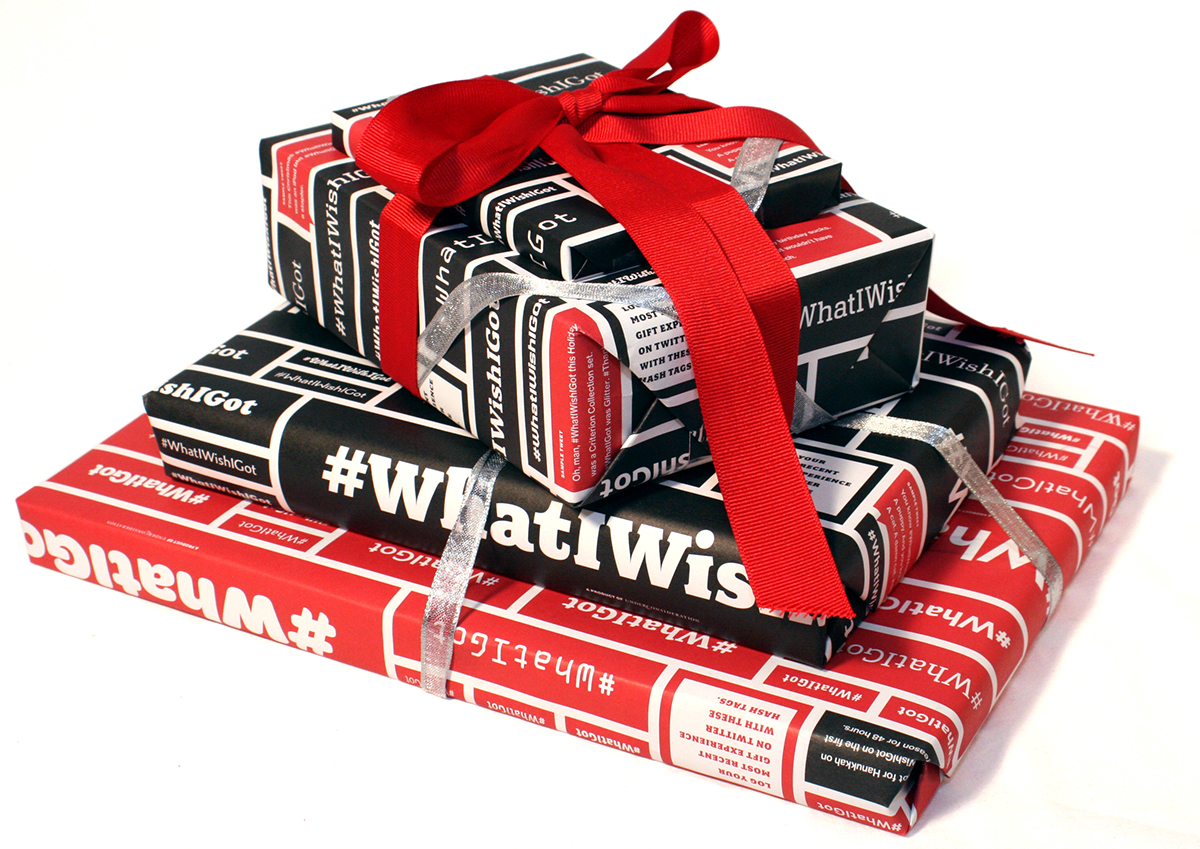 Wrapping paper twitter gifting