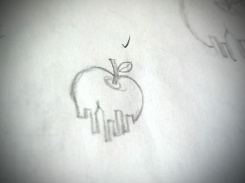 logo brand design la gran manzana restaurant