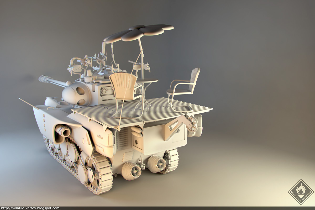 Tank Girl Tank 3D modo Zbrush 3d print Volatile-Vertex m5a1 Stuart