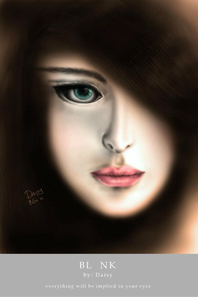 digital painting eye woman
